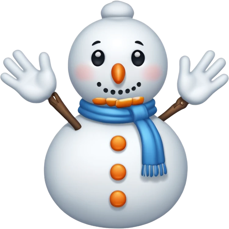 snowman hands emoji
