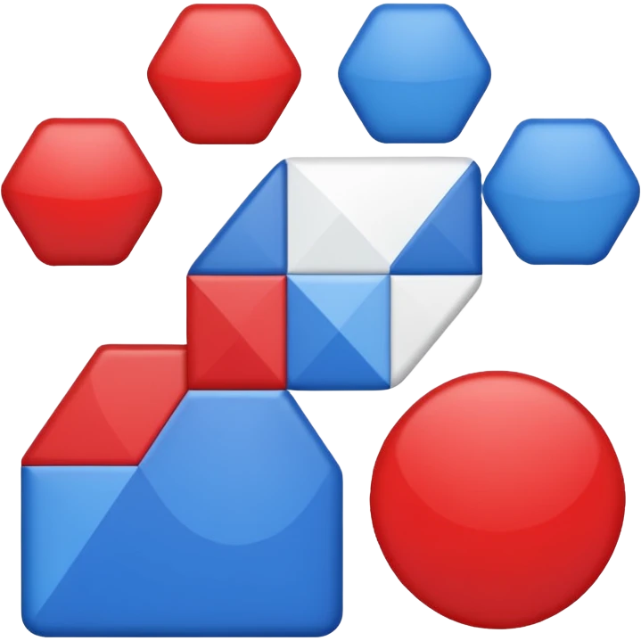 33% blue 33% white 33$% red on the background emoji