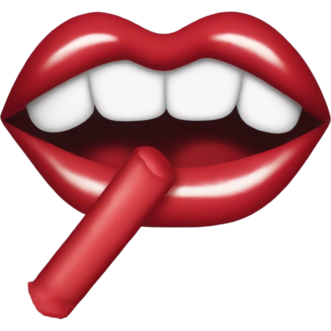 Red lipstick kiss mark emoji