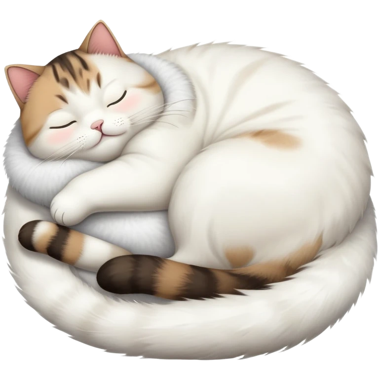 Plump cat sleeping on back, round belly exposed emoji