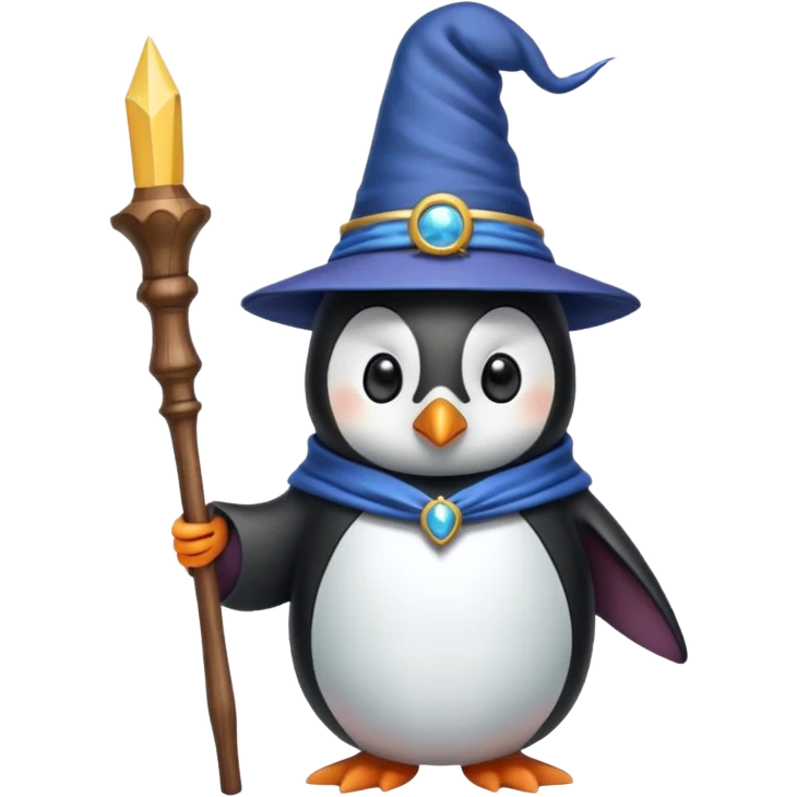 Penguin Wizard emoji