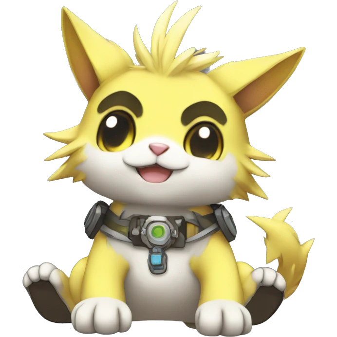 cute cool edgy beautiful Digimon-Fakemon-animal full body emoji