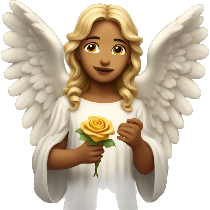 Angel with a Rose  emoji