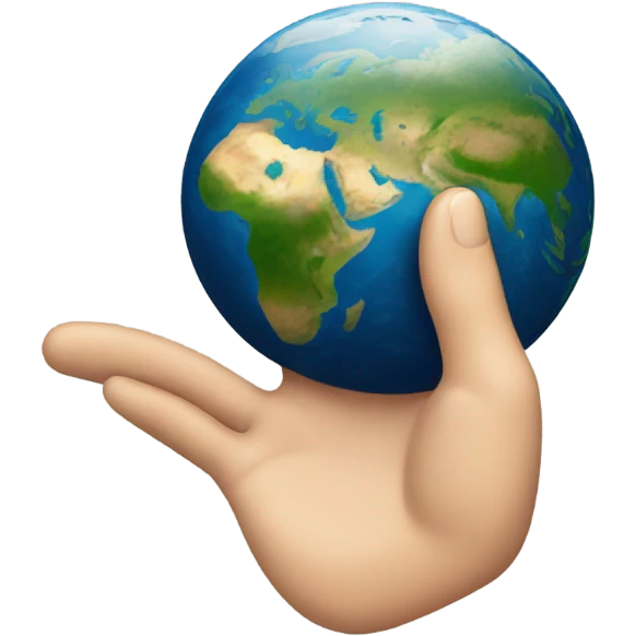 pinching emoji with the earth between the index and thumb emoji