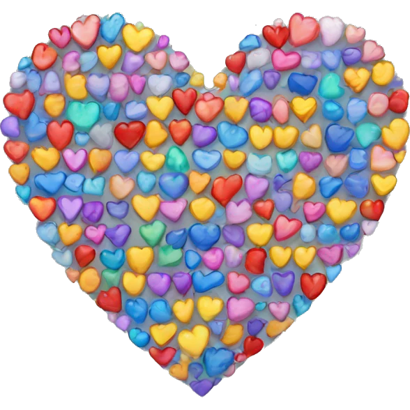 Multicolor heart  emoji