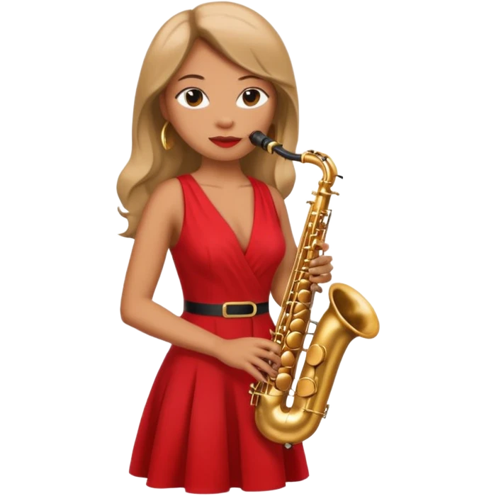 woman Swing jazz musician playing saxophone emoji