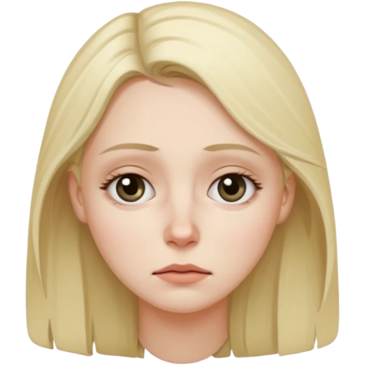 Уставшая женщина с мешками под глазами  emoji