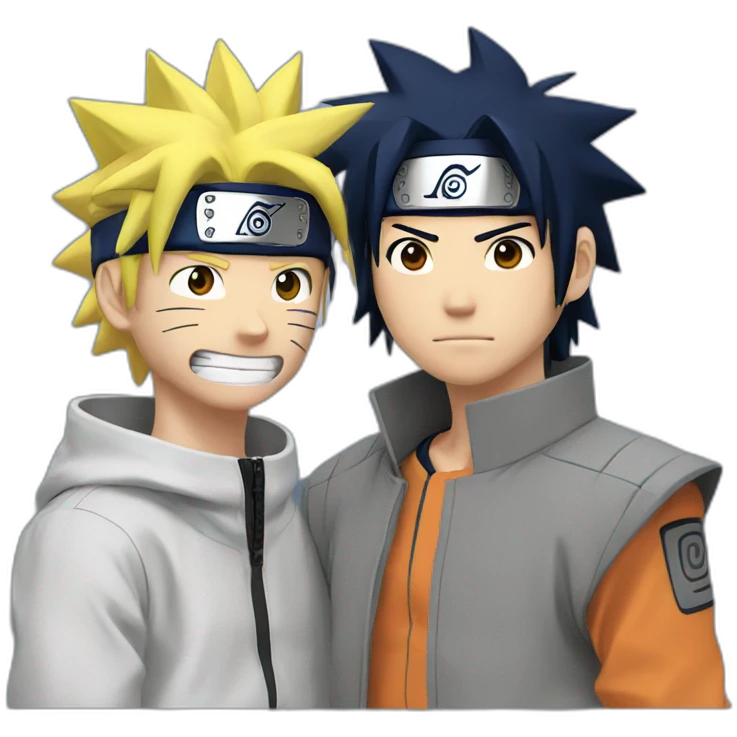 Naruto with sasuke  emoji