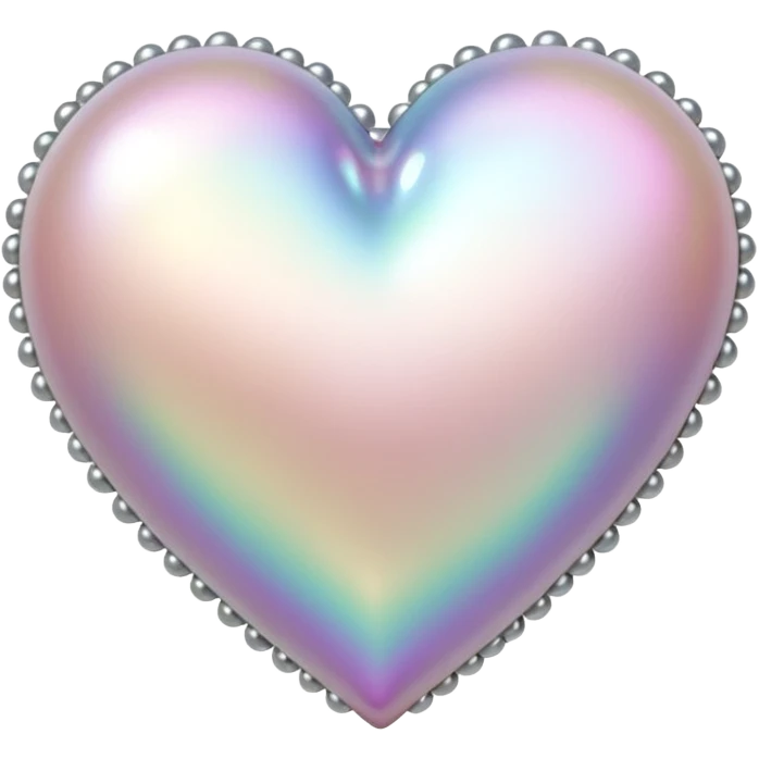 Corazón con perlas  emoji
