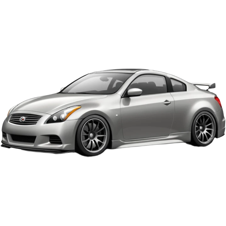 G37 coupe car lowered with dark mags darksliver car emoji