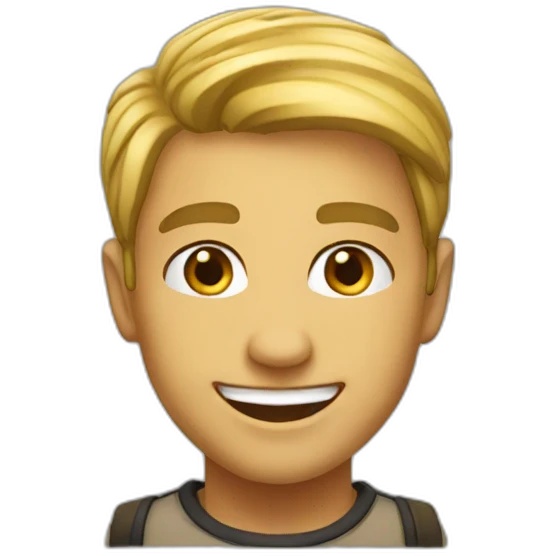 Smiling noon realistic emoji
