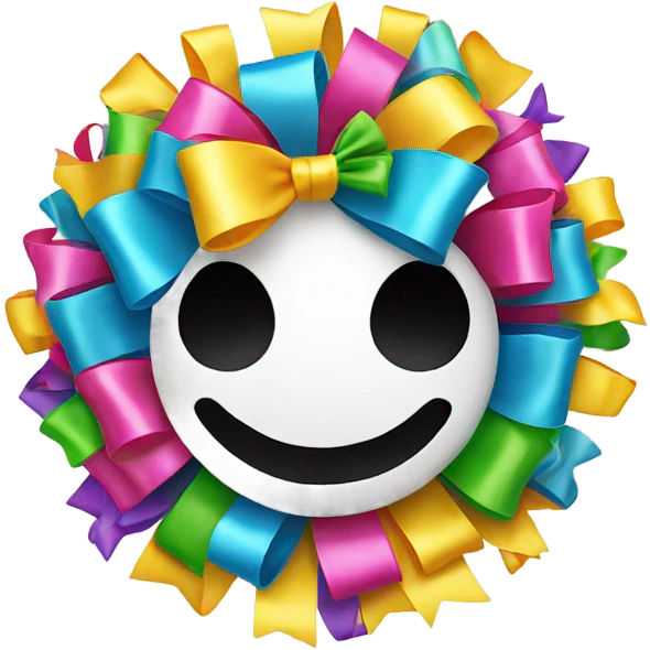 Smiley face with bows emoji