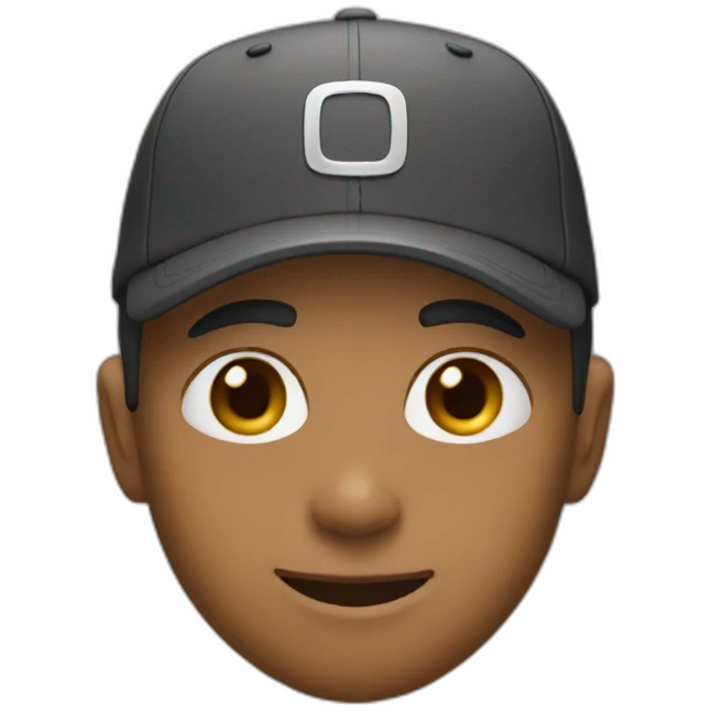 boy in a cap, see emoji