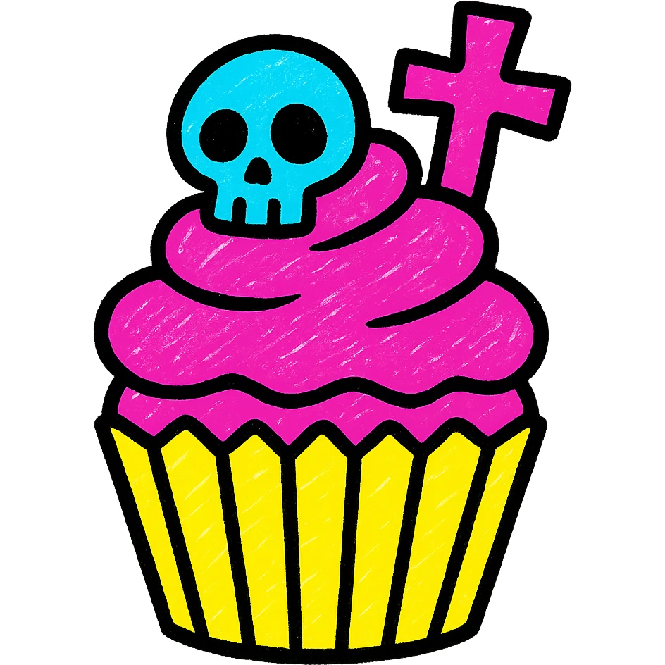 gothic cupcake emoji
