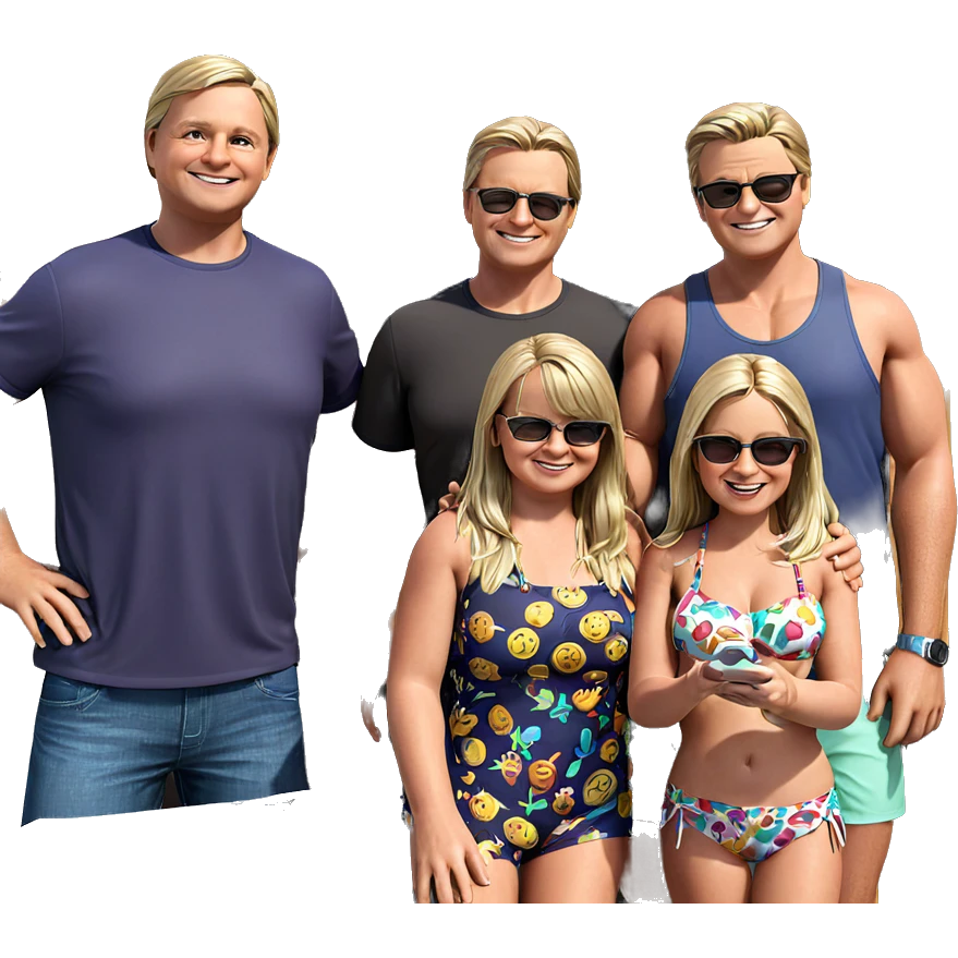 happy summer pool party emoji