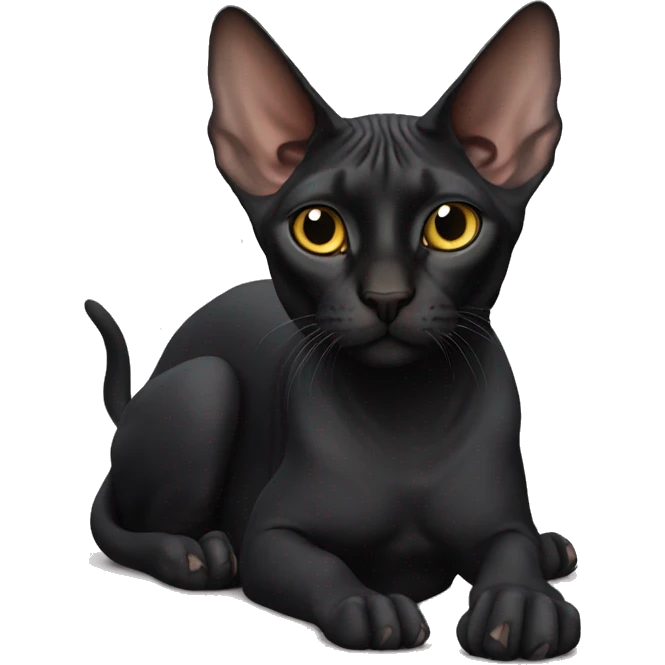 Black Sphinx cat emoji
