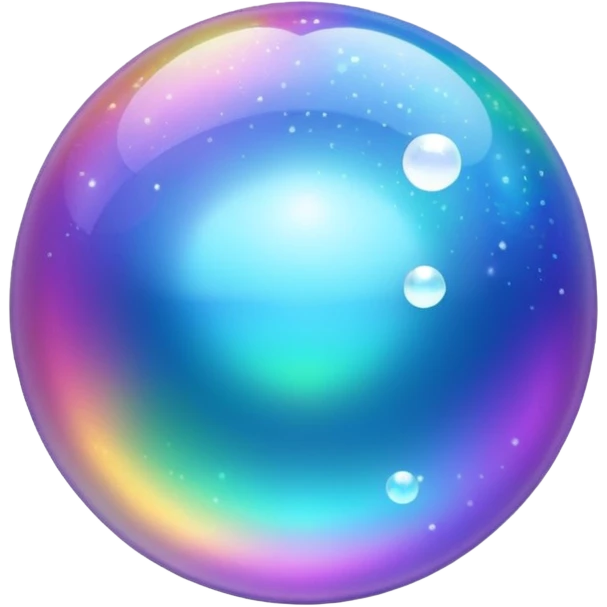 glitter shining floating spheres emoji