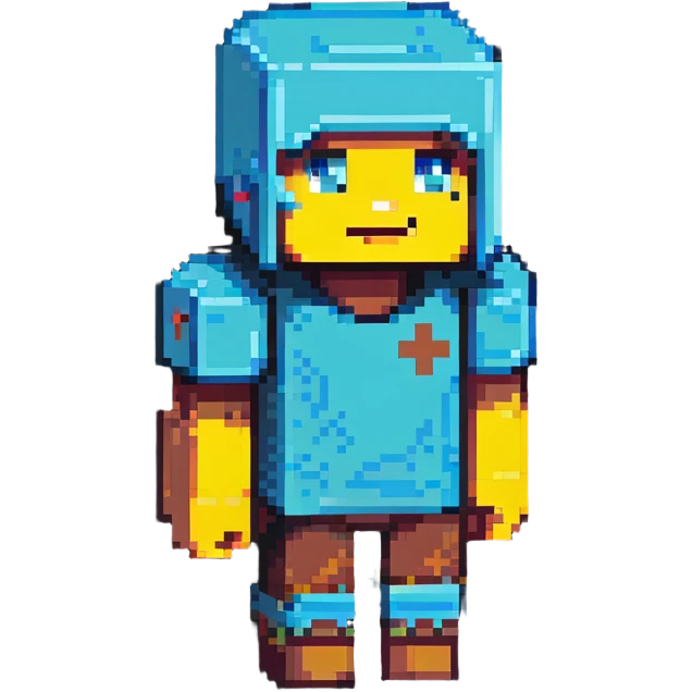Minecraft blocky character emoji