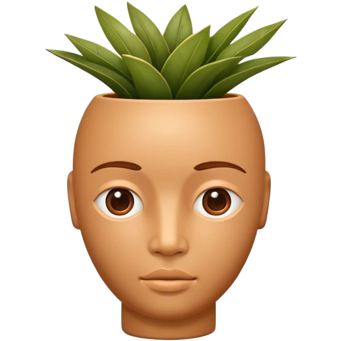 Vase human head  emoji
