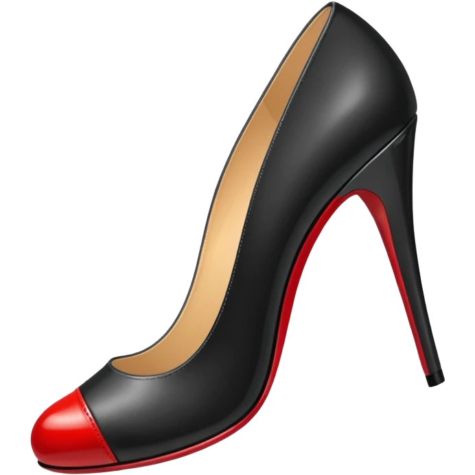 Salto alto preto com soldado vermelho emoji