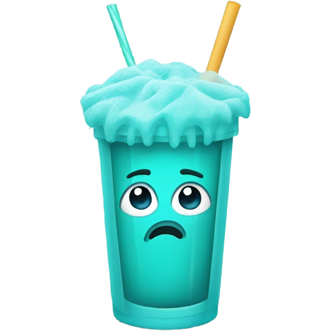Turquoise slushie emoji