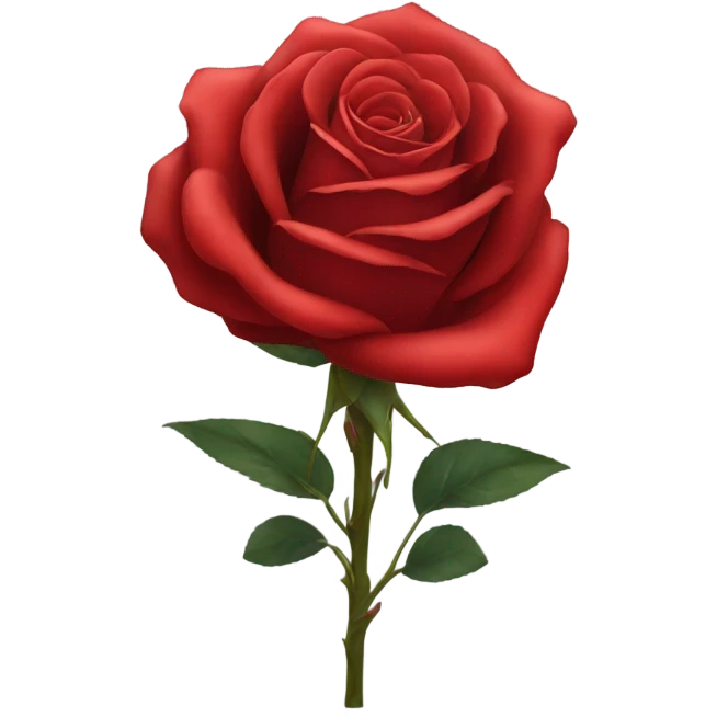 1 single Red rose in valentine package  emoji