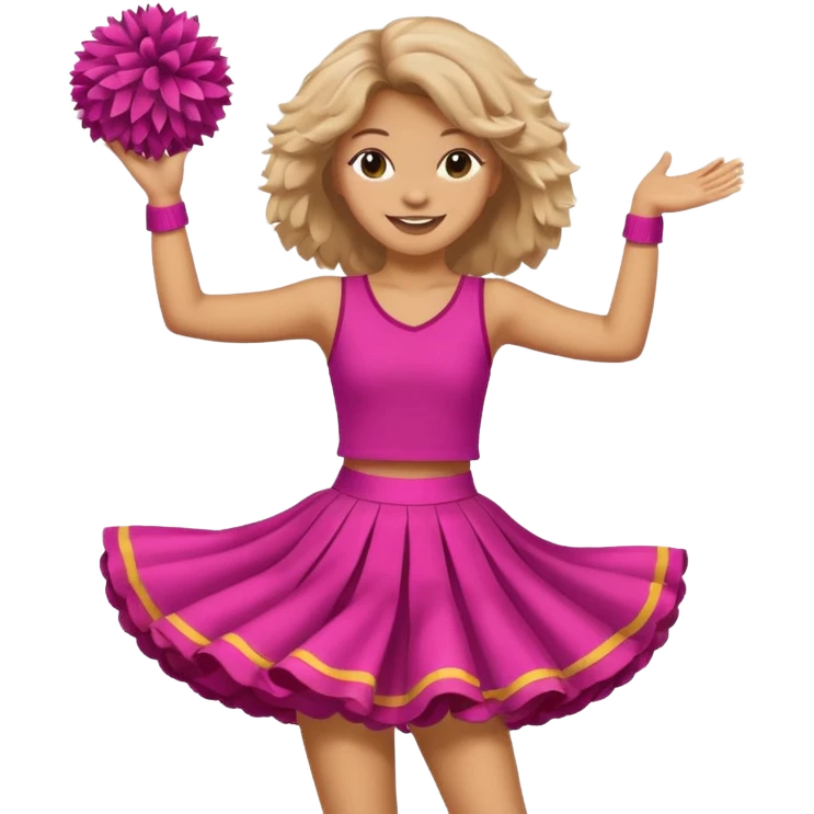 turtle girl dancing with skirt holding   pompom emoji