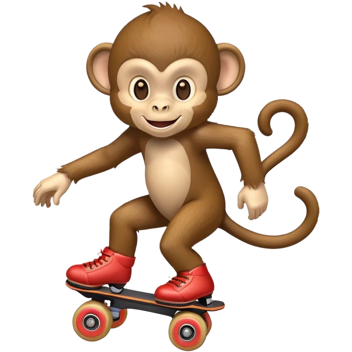 Monkey on rollerskates emoji