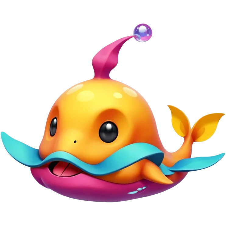 Weird abstract floating Fakémon-Pokémon-fantasy-creature  emoji