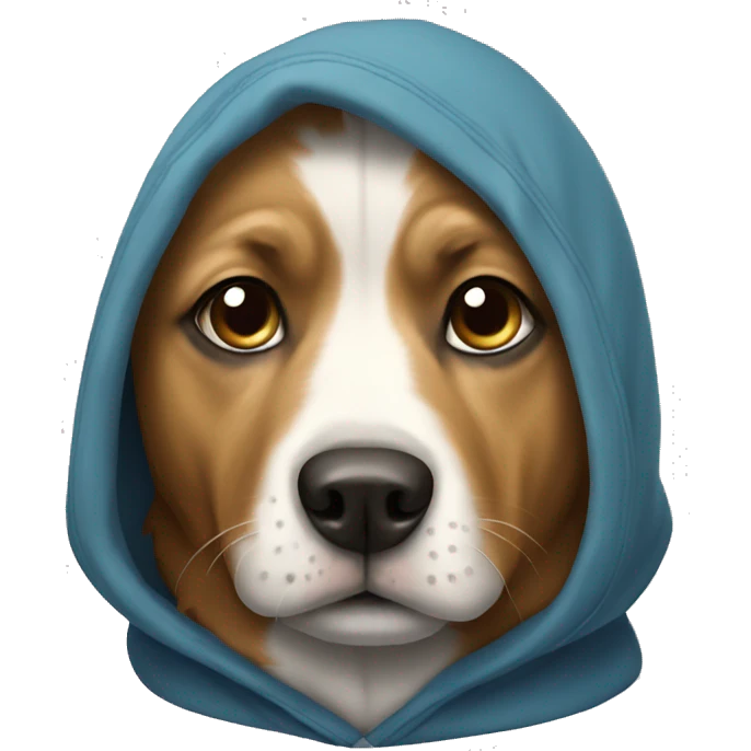Dog with hoodie  emoji