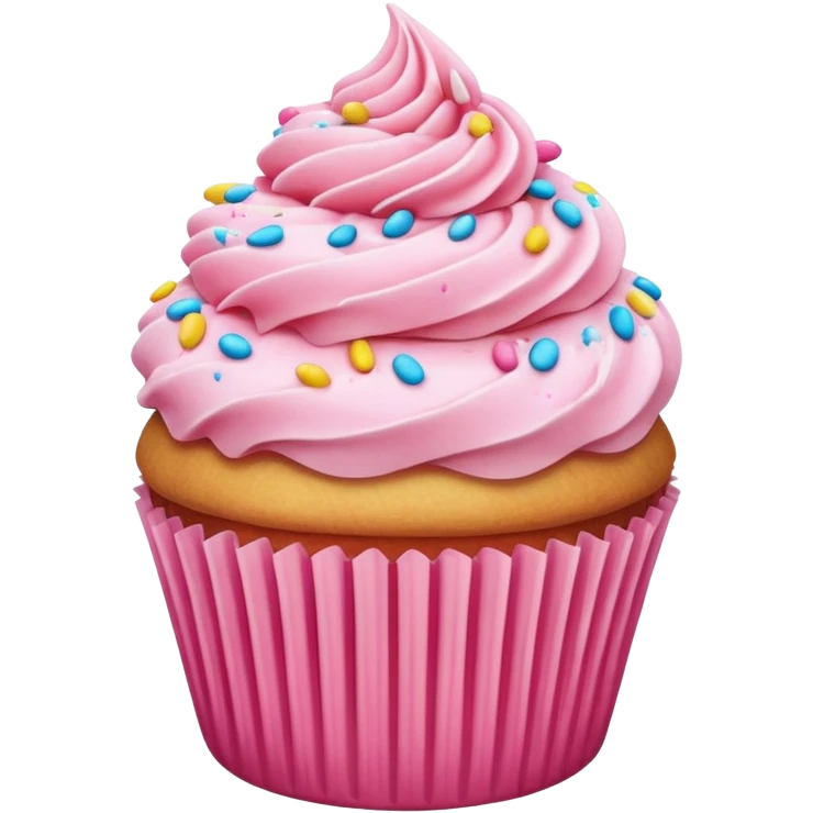 Cupcake with pink icing emoji