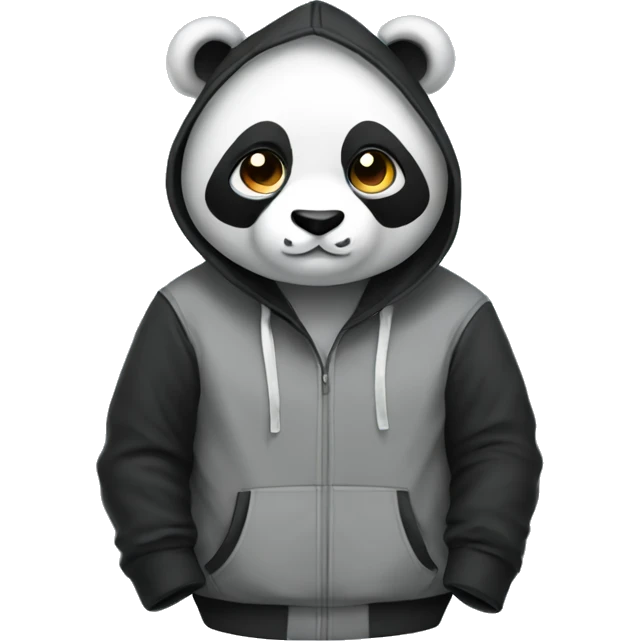 Panda wearing a hoodie  emoji
