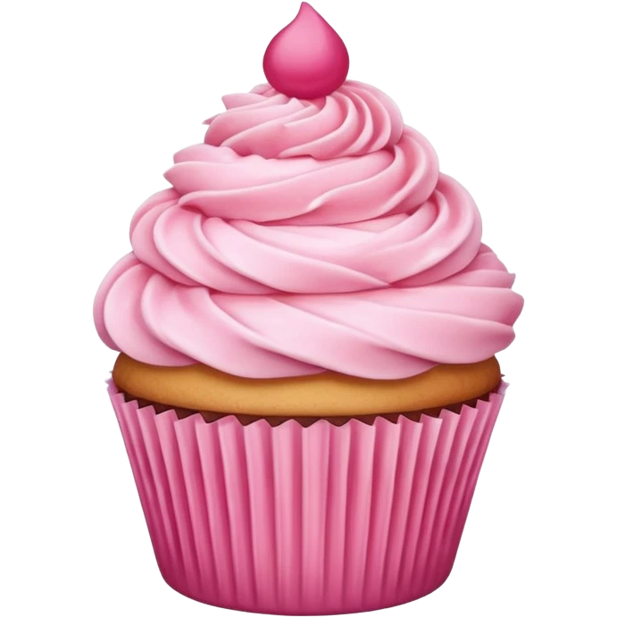 Cupcake with pink icing emoji