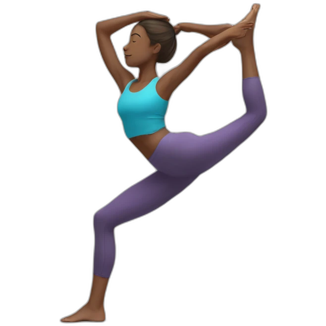 girl yoga pose angle emoji