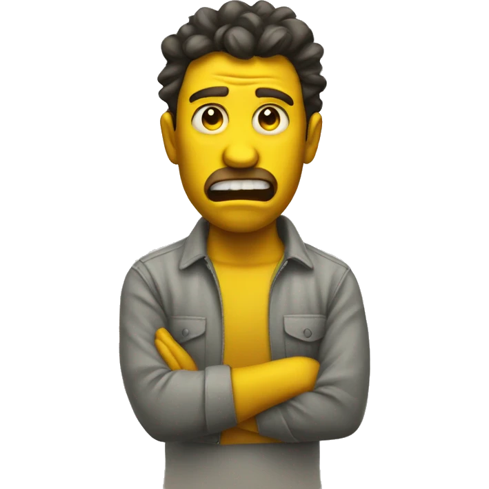 Yellow emoji with a mean face  emoji