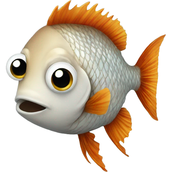 fish with human hair  emoji