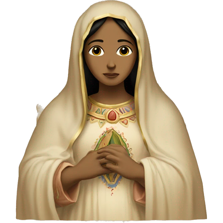 Virgin of Guadalupe but in beige aesthetic emoji