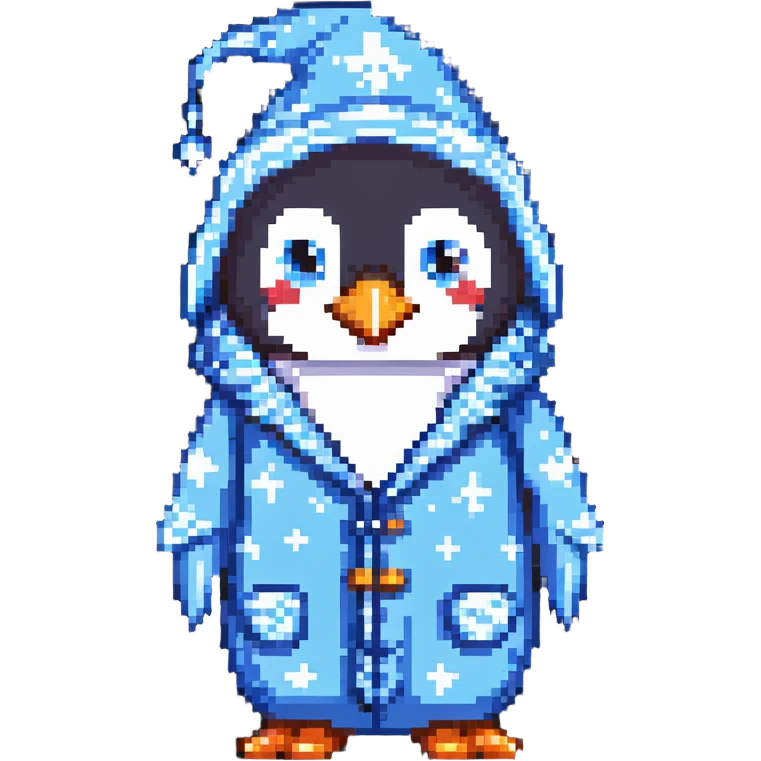 wizard penguin wearing pajamas emoji