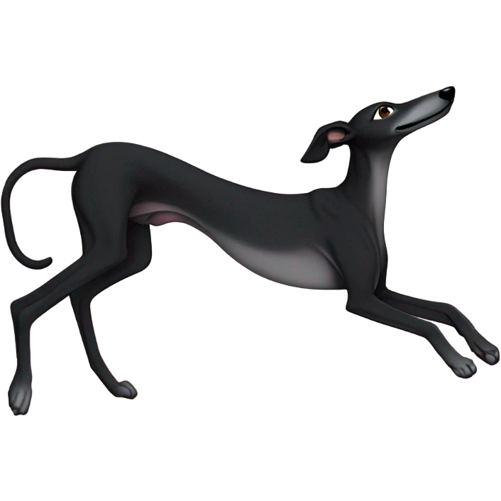 Back greyhound in space emoji