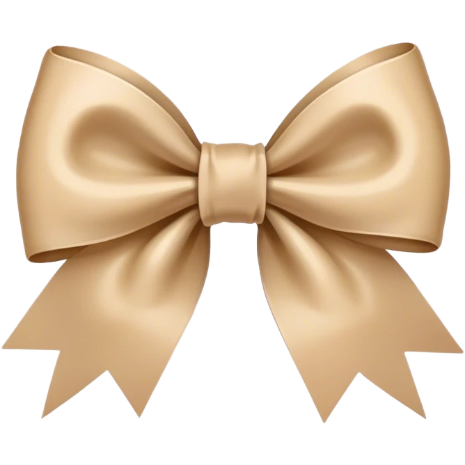 Beige bow emoji