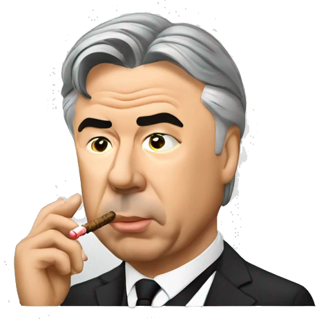 Carlo Ancelotti smoking  emoji