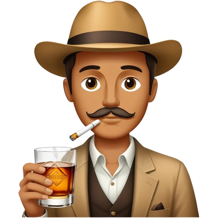 Guitar smoking cigarette and drinking jack Daniel’s  emoji