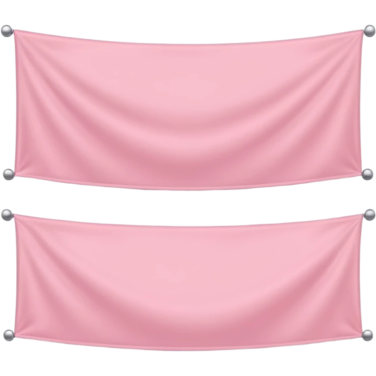 Flat light pink horizontal banner emoji
