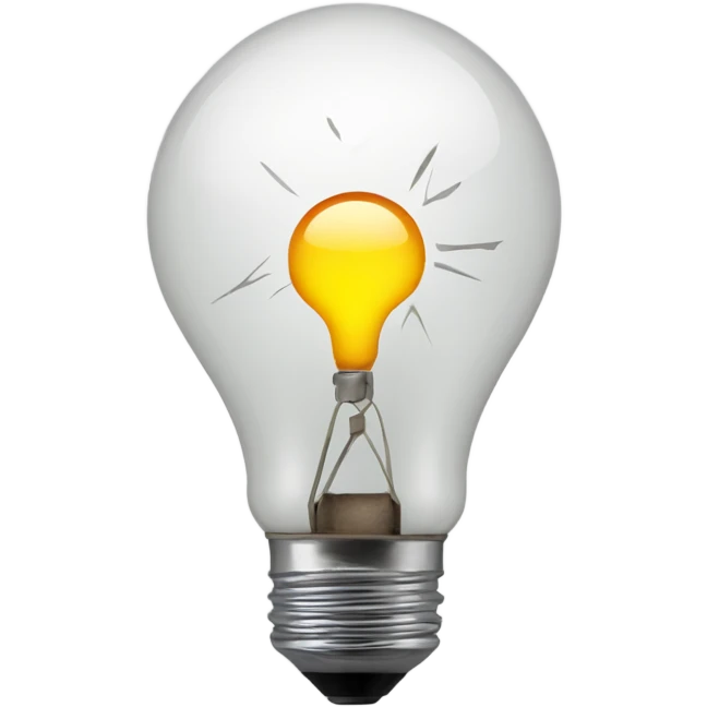 A broken bulb emoji