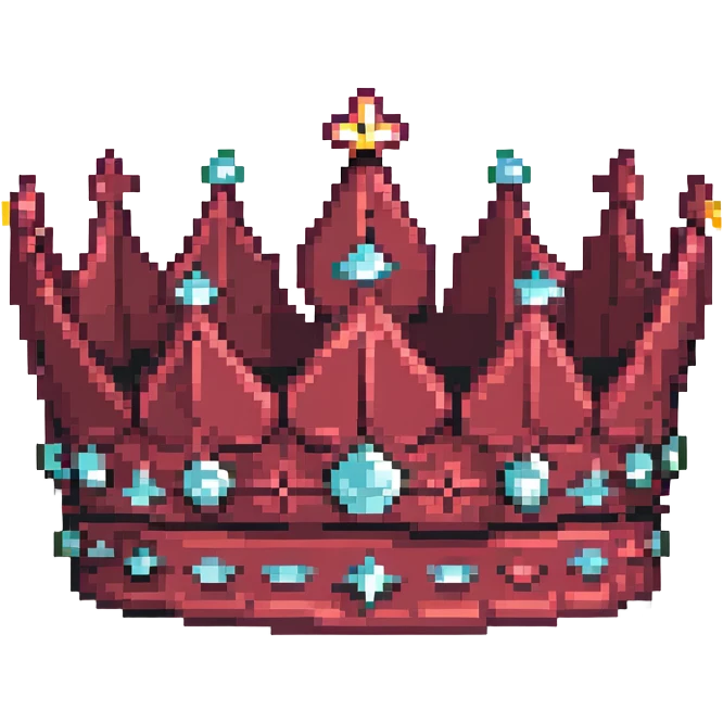 maroon crown simple design emoji
