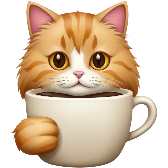 cat with coffee cup emoji