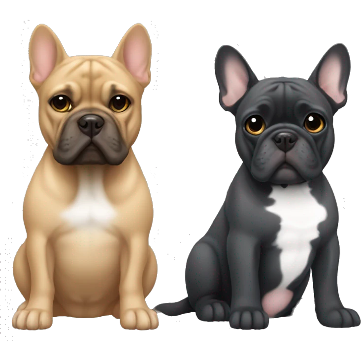 3 cane corsos 1 french bulldog 1 tabby cat emoji