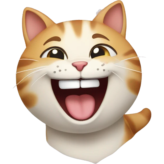 Cat laughing emoji