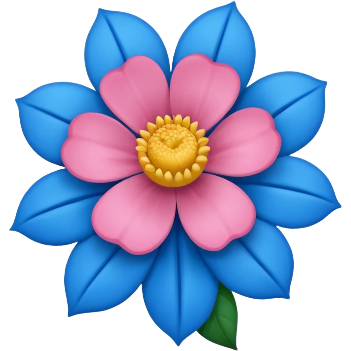 Faça uma Flor rosa azul   emoji