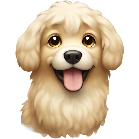 Fluffy beige dog emoji